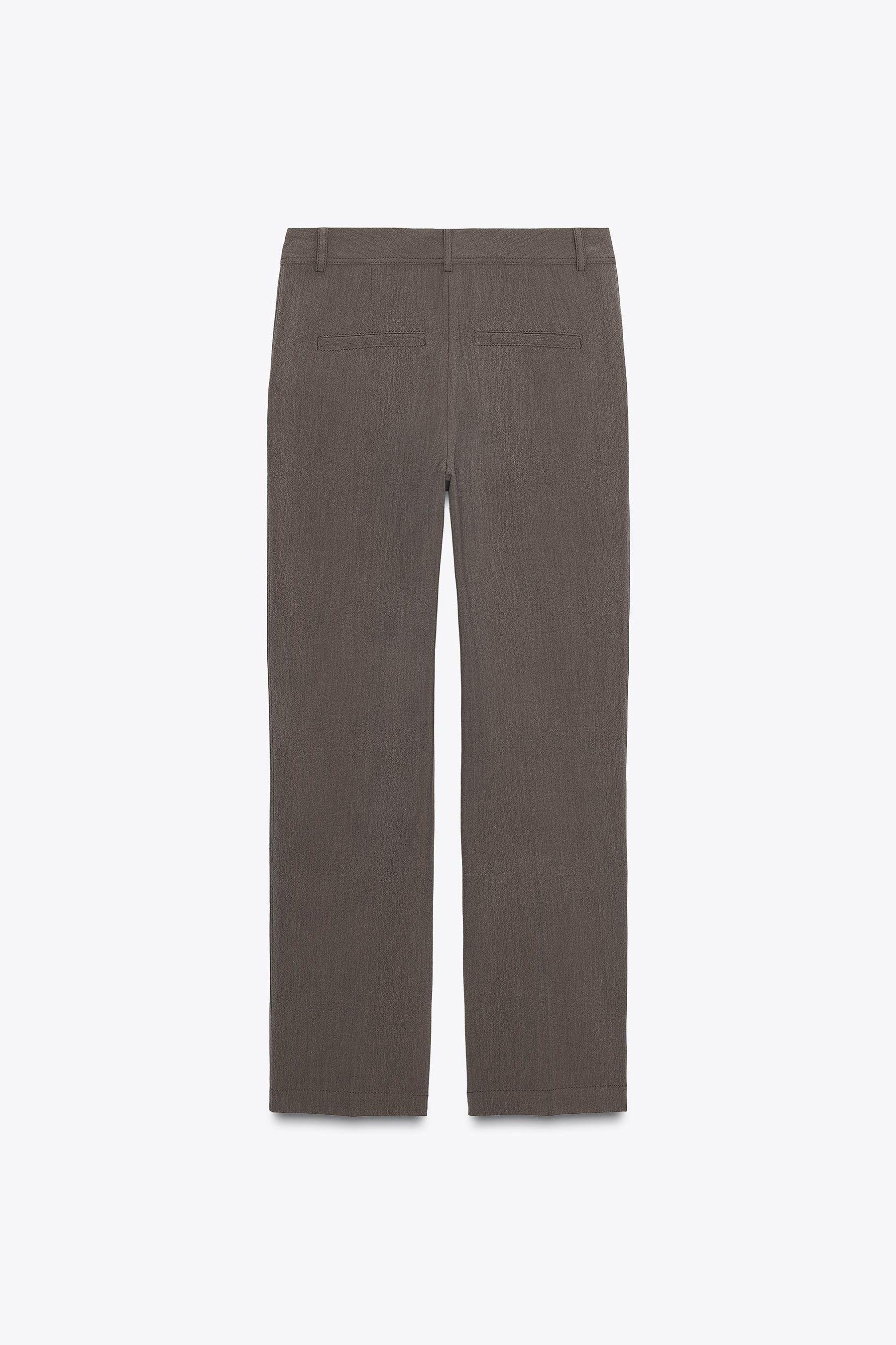 Straight-leg trousers with topstitching