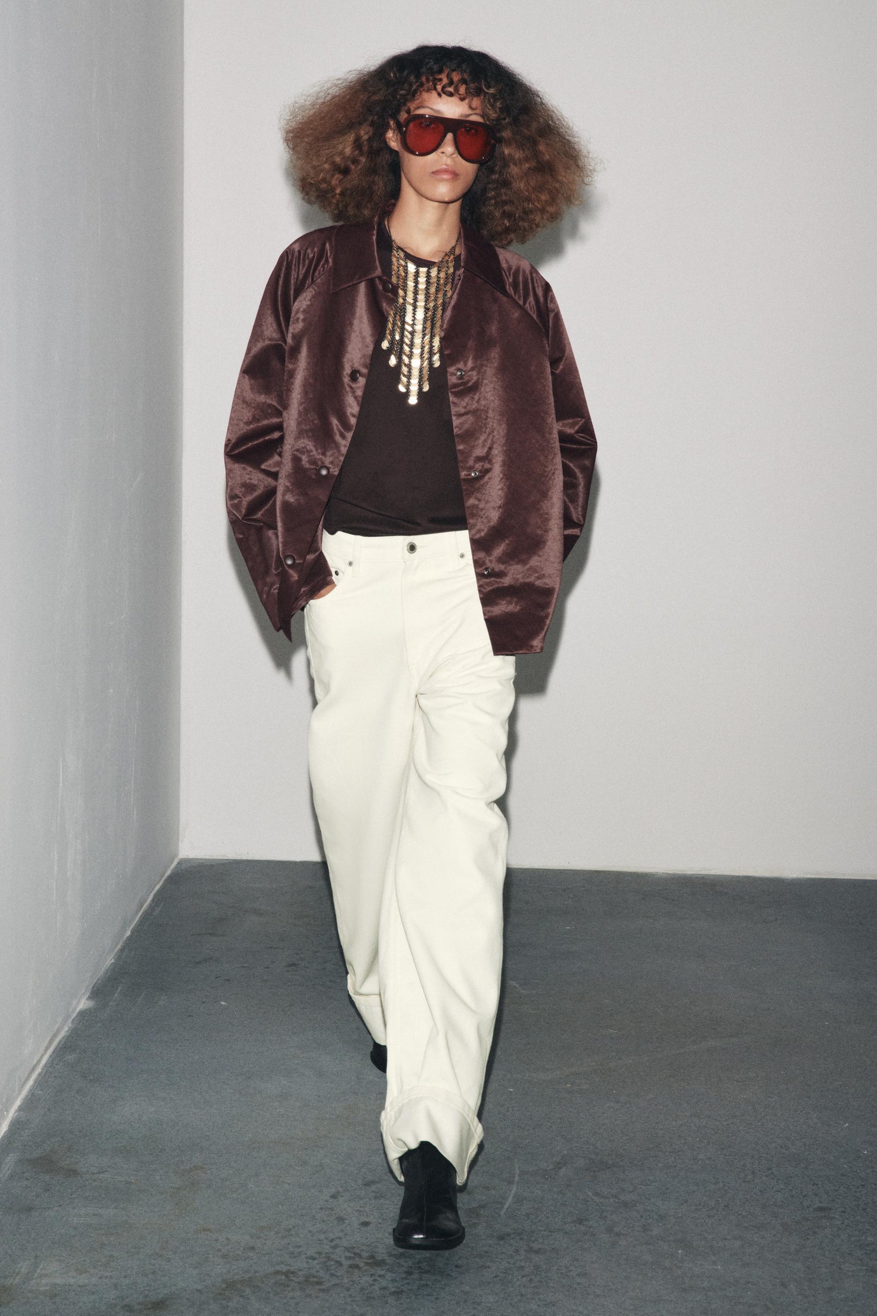 ZW COLLECTION SATIN JACKET - Image 1