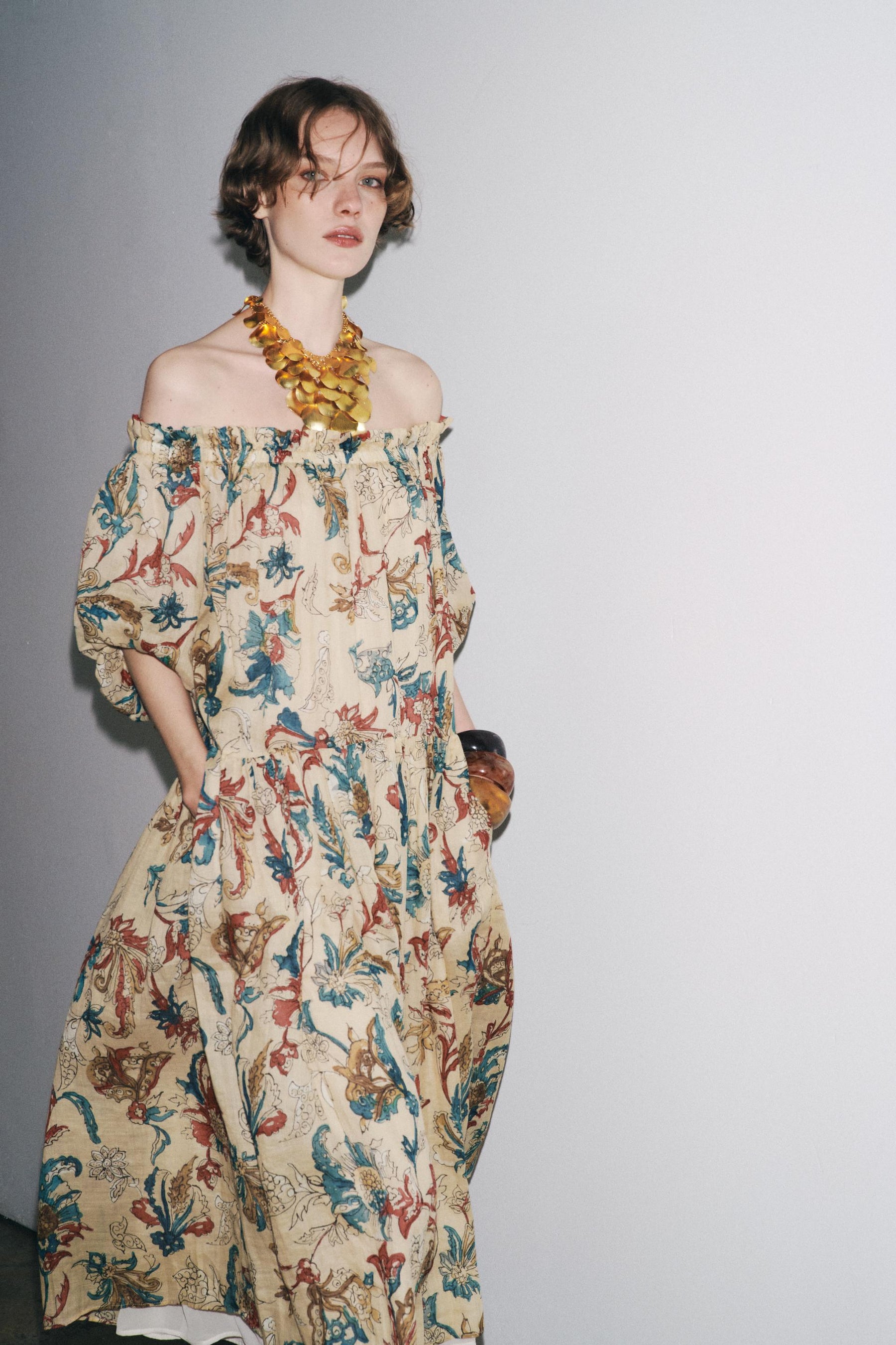 ZW COLLECTION PRINTED RAMIE DRESS - Image 1