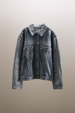 TRF RIPPED DENIM JACKET - Image 1
