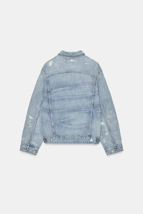 TRF RIPPED DENIM JACKET - Image 4