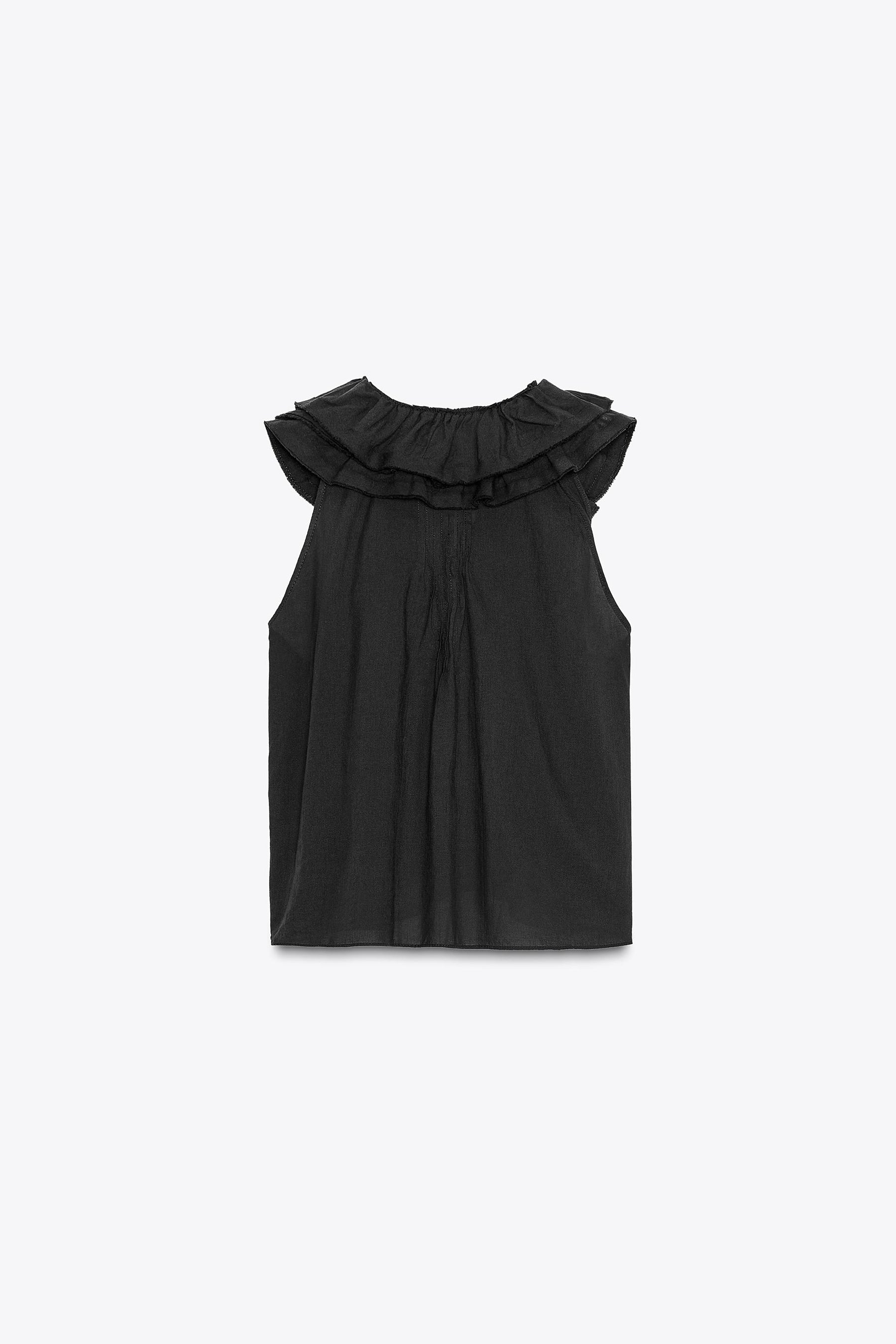 Ruffled Woven Top