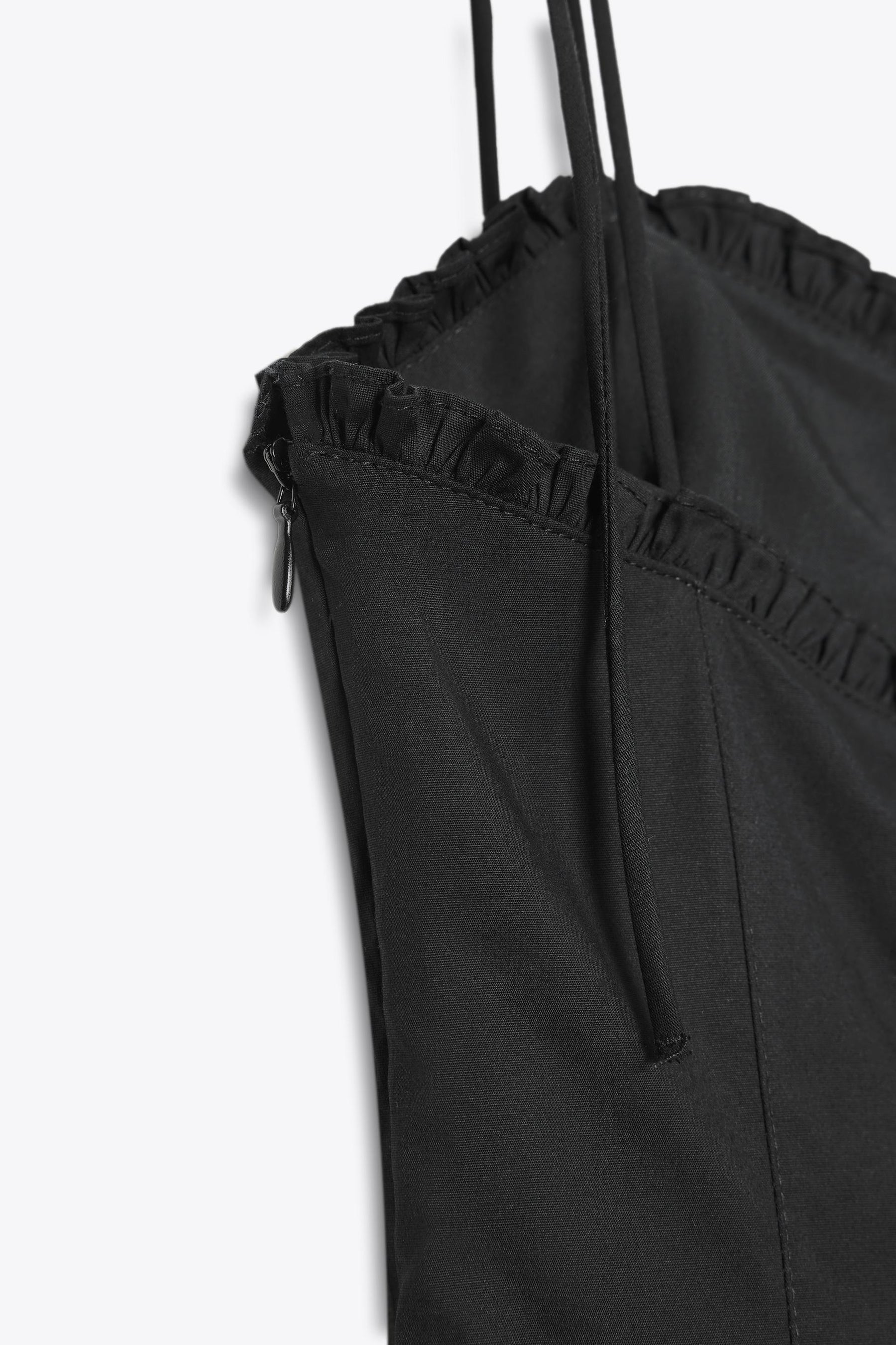 RUFFLE POPLIN MIDI DRESS - Image 4