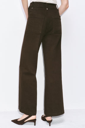 Wide-leg High-waist Jeans