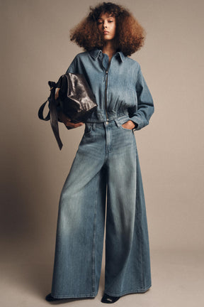 ZW COLLECTION DENIM BOMBER JACKET - Image 4