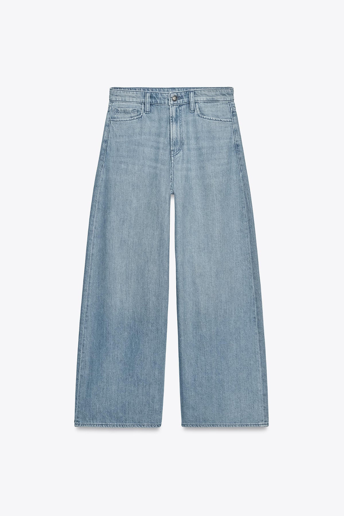Wide-leg high-waist jeans