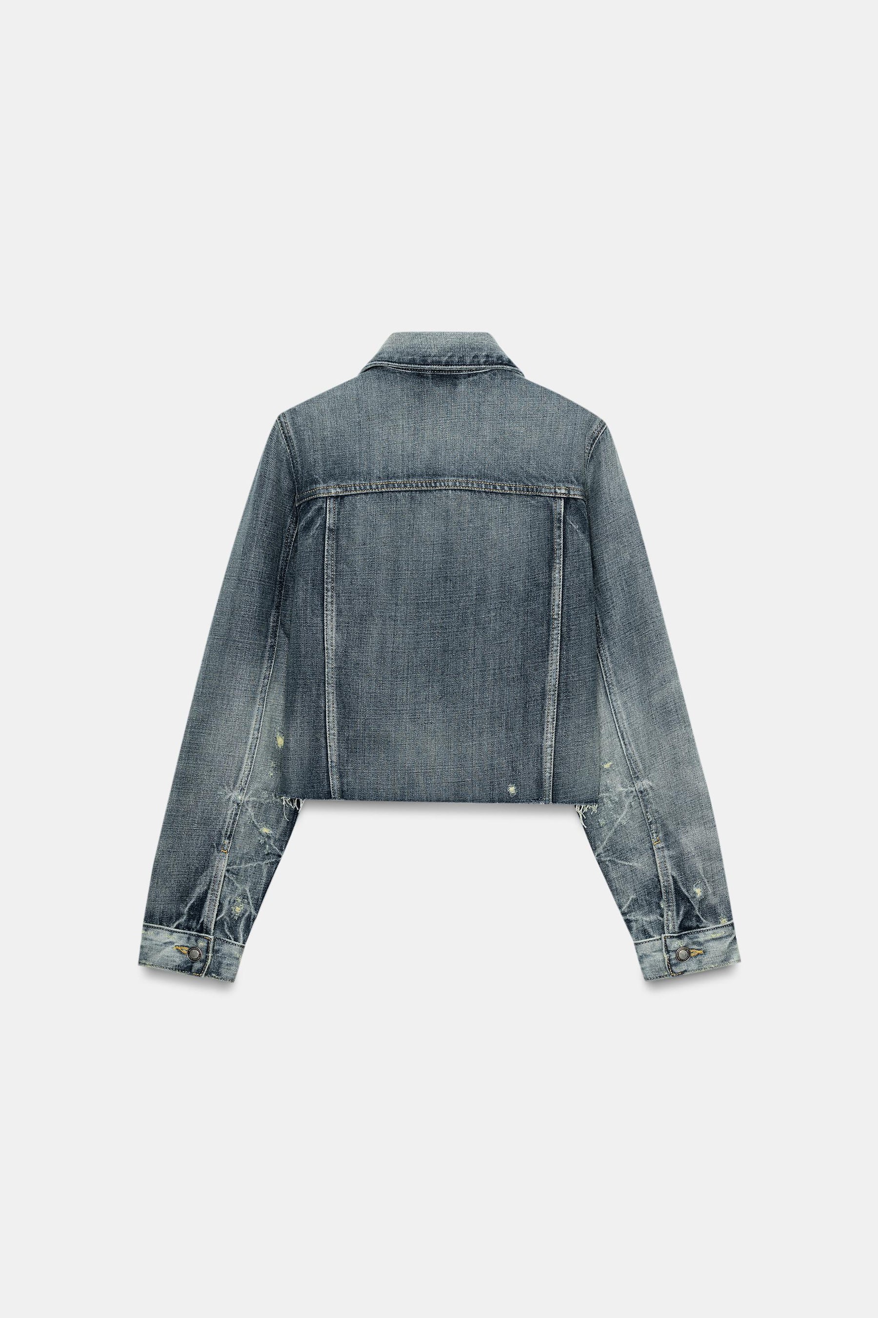 ZW COLLECTION CROPPED DENIM JACKET - Image 7