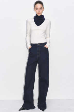Wide-Leg High-Waist Jeans