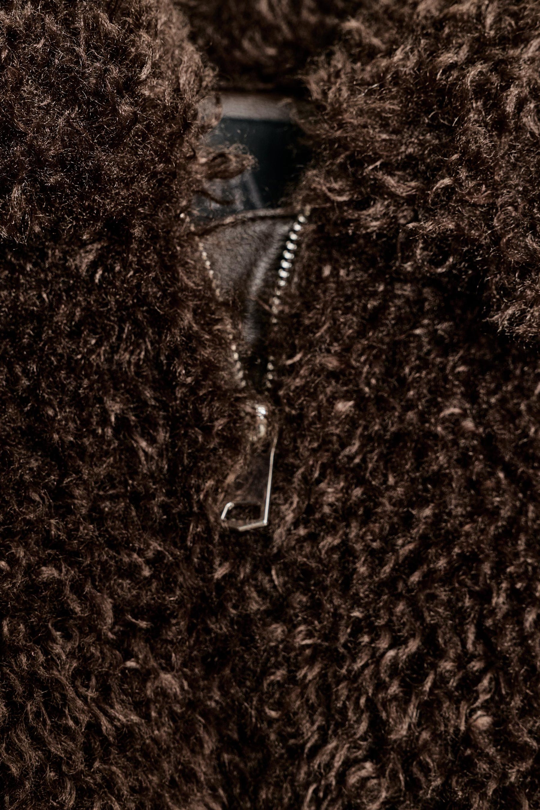 CROPPED FAUX SHEARLING COAT - Image 9