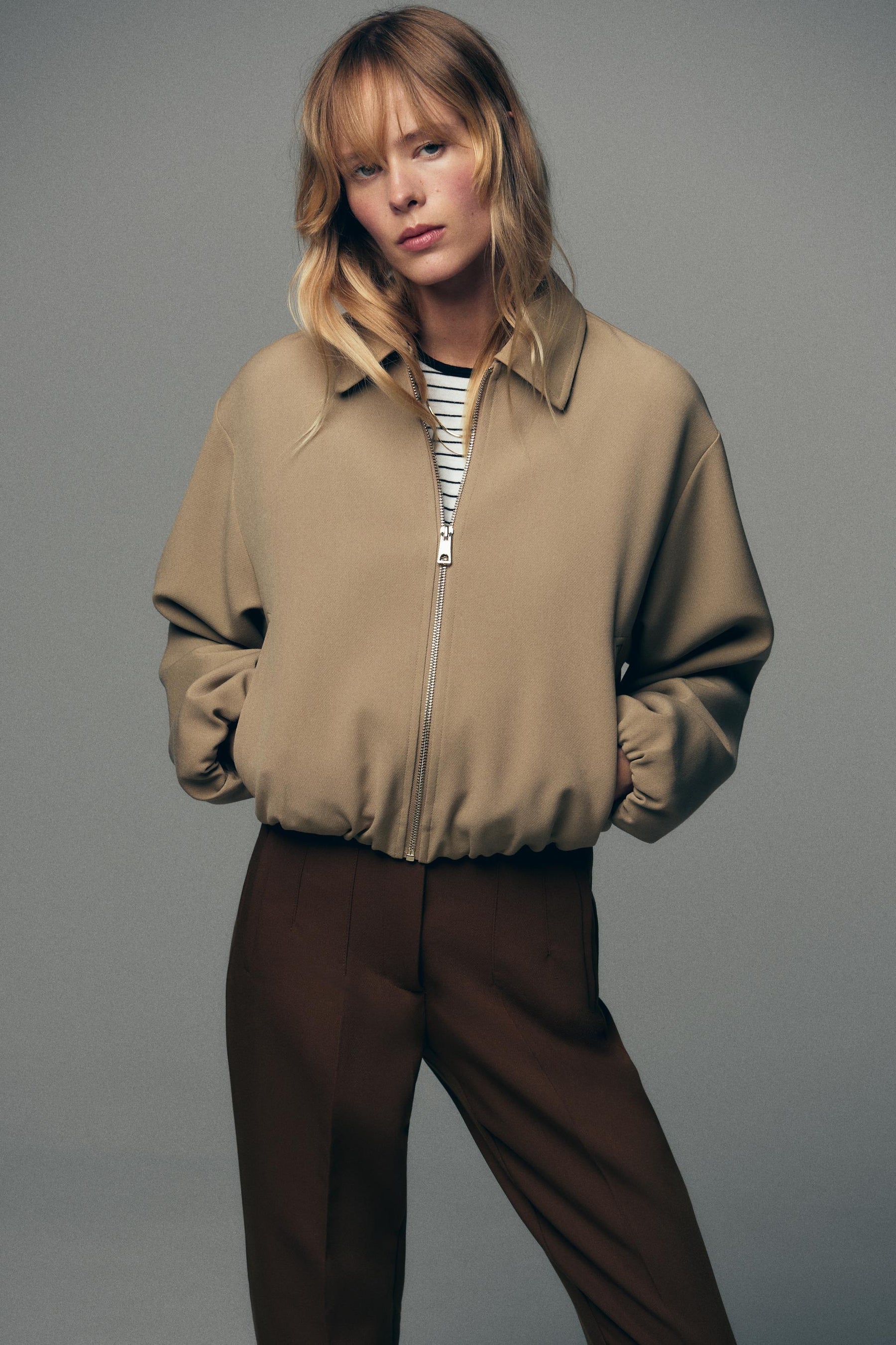 PUFF-SLEEVE BOMBER JACKET - Image 2