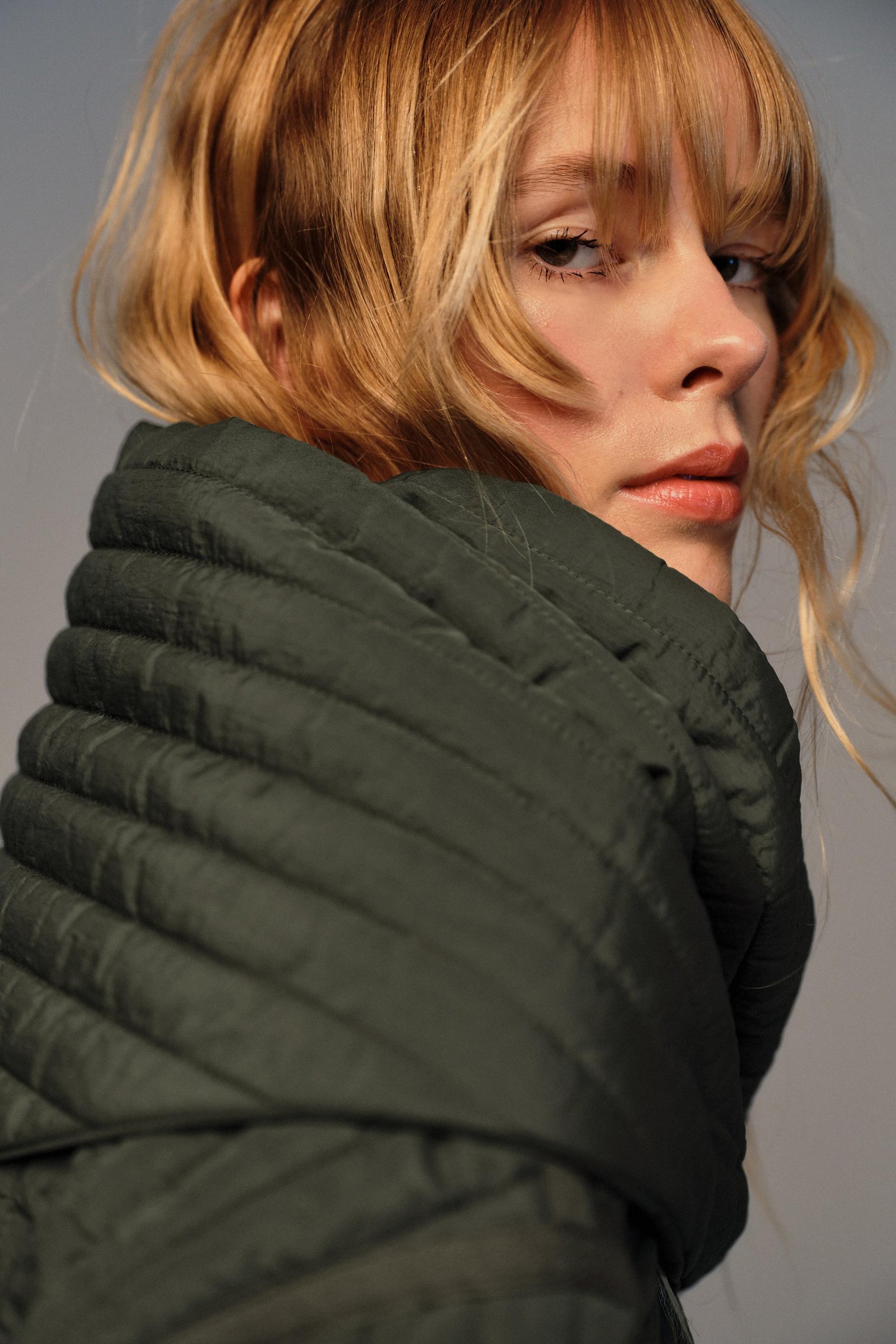 QUILTED JACKET WITH DETACHABLE SCARF - Image 5