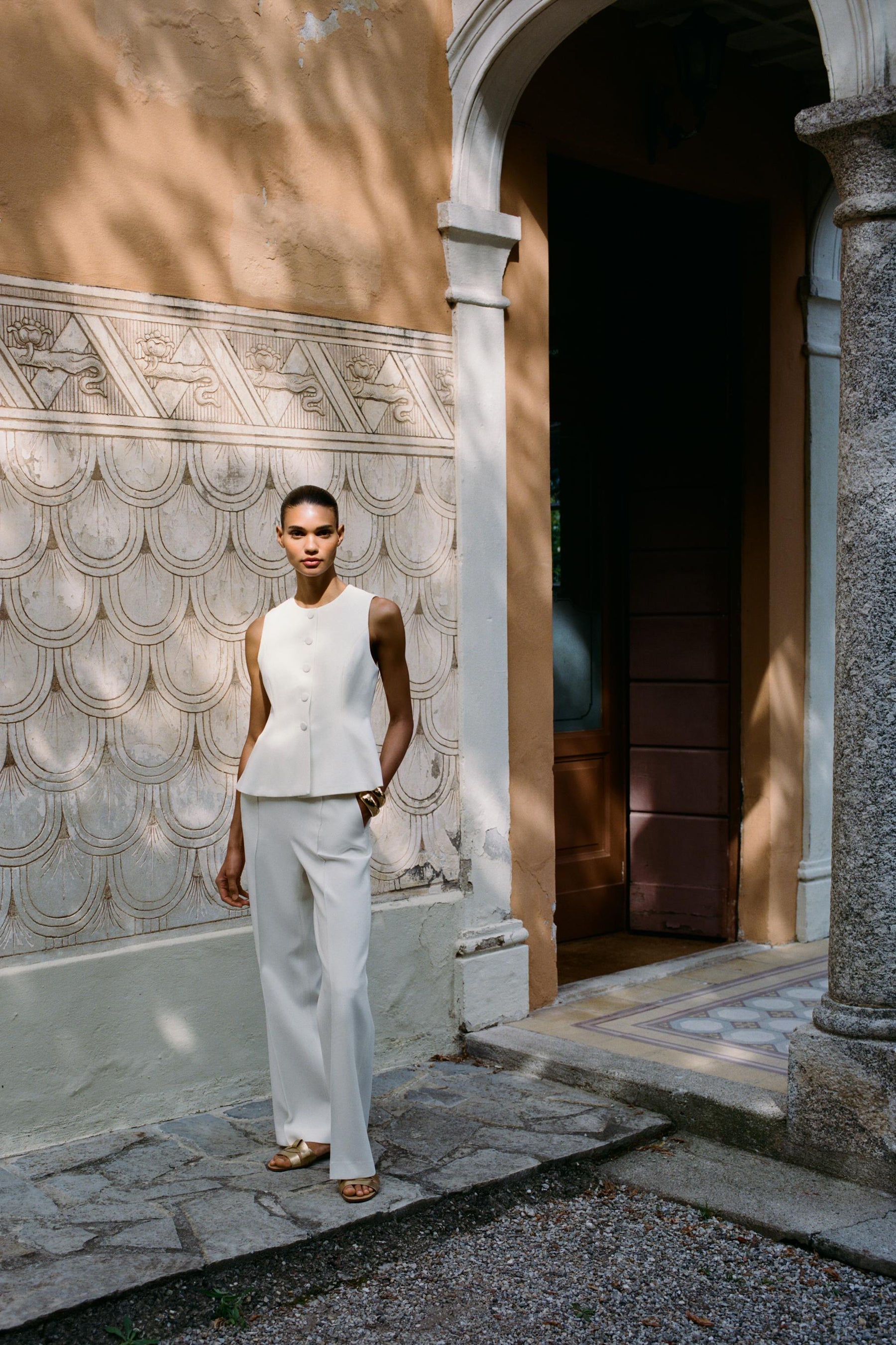 Straight-leg High-waist Trousers