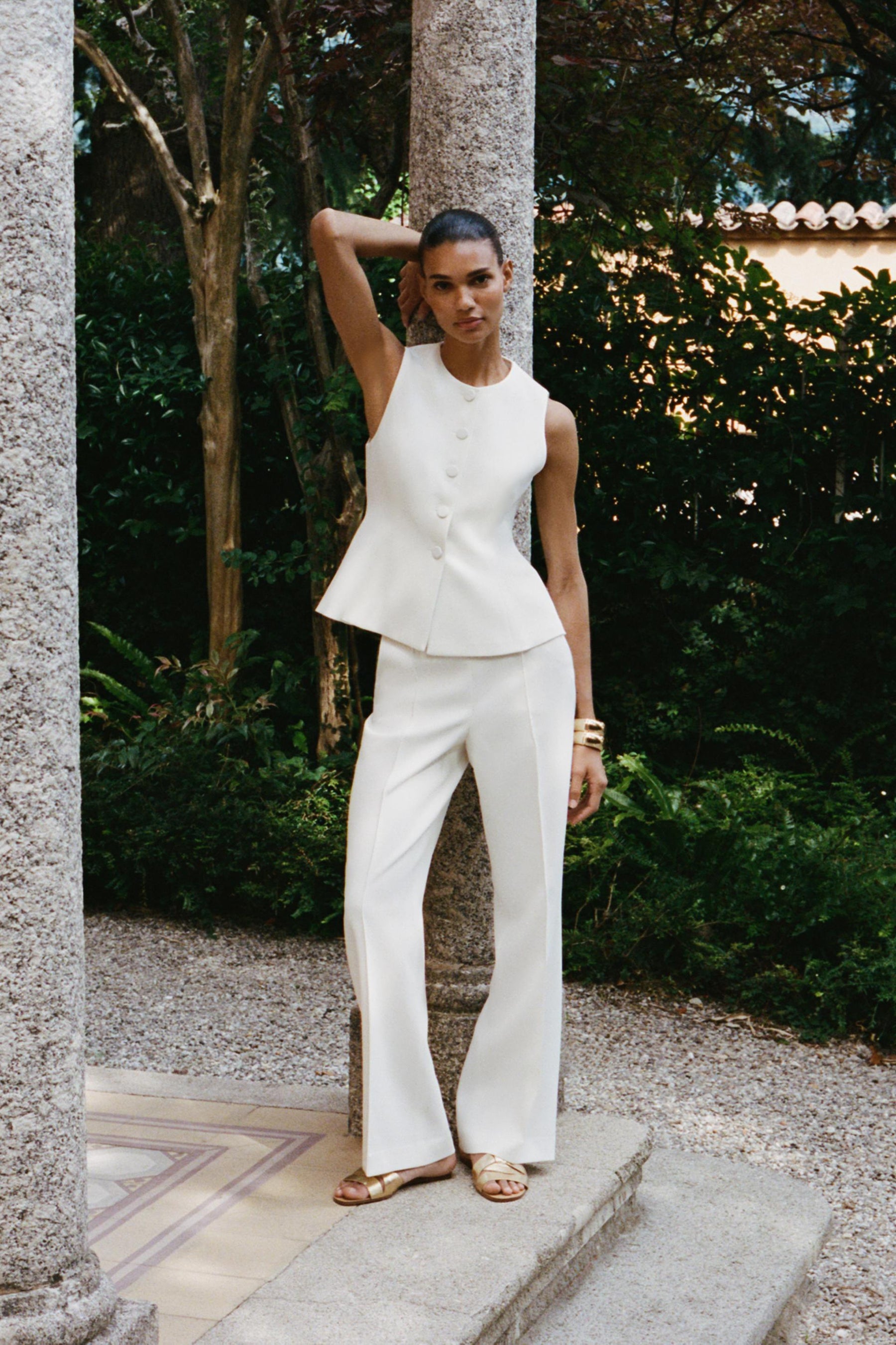 Straight-leg High-waist Trousers