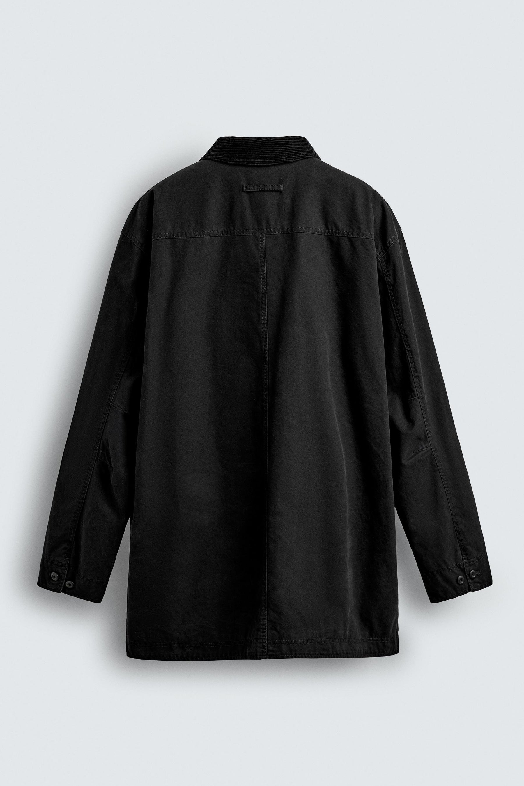 DENIM TRENCH COAT WITH CONTRAST COLLAR - Image 8