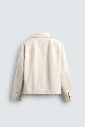 TEXTURED ZIP-UP OVERSHIRT - Image 7