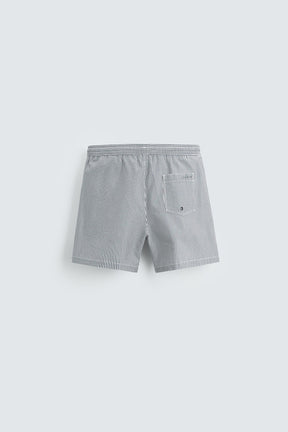 SEERSUCKER MID-LENGTH SWIMMING TRUNKS - Image 8
