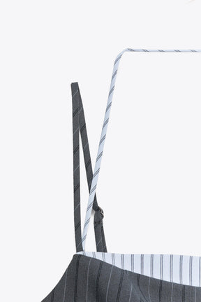 CONTRAST PINSTRIPE DRESS - Image 5