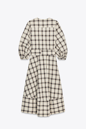 ZW COLLECTION CHECK SHIRT DRESS - Image 6