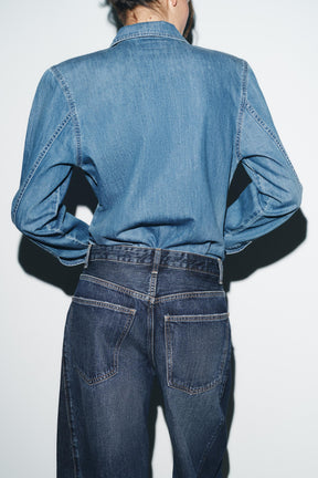 Oversize balloon high-waist jeans