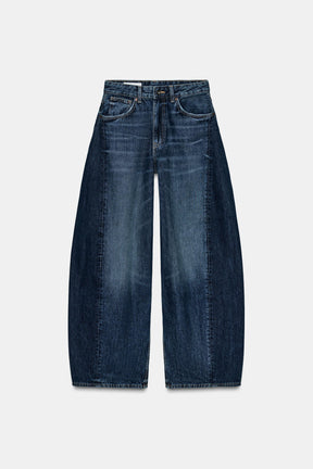 Oversize balloon high-waist jeans