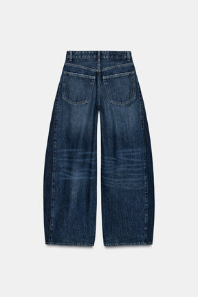 Oversize balloon high-waist jeans
