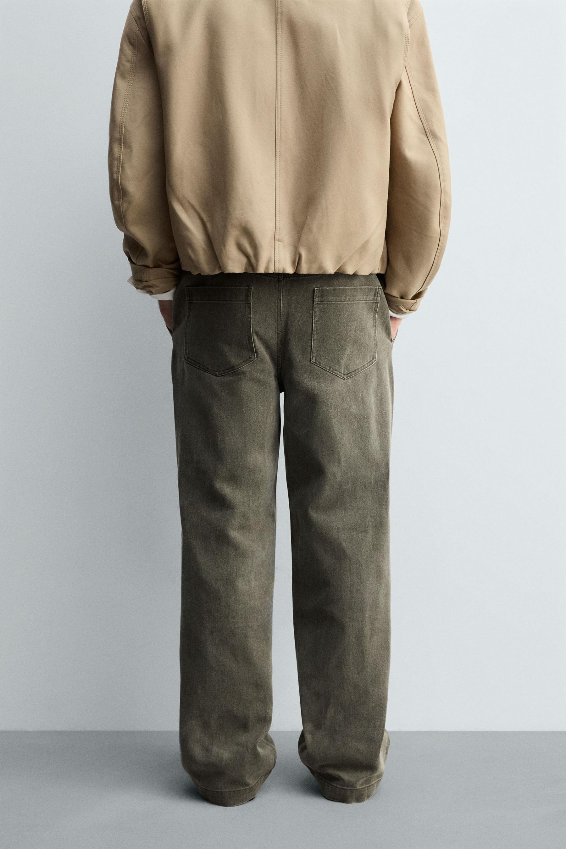 WASHED WIDE-LEG TROUSERS - Image 3