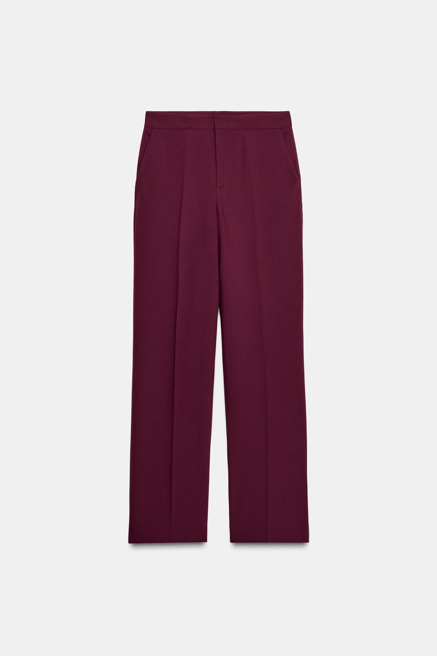 Straight high-waist trousers