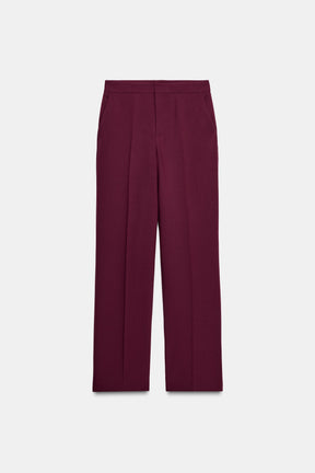 Straight high-waist trousers