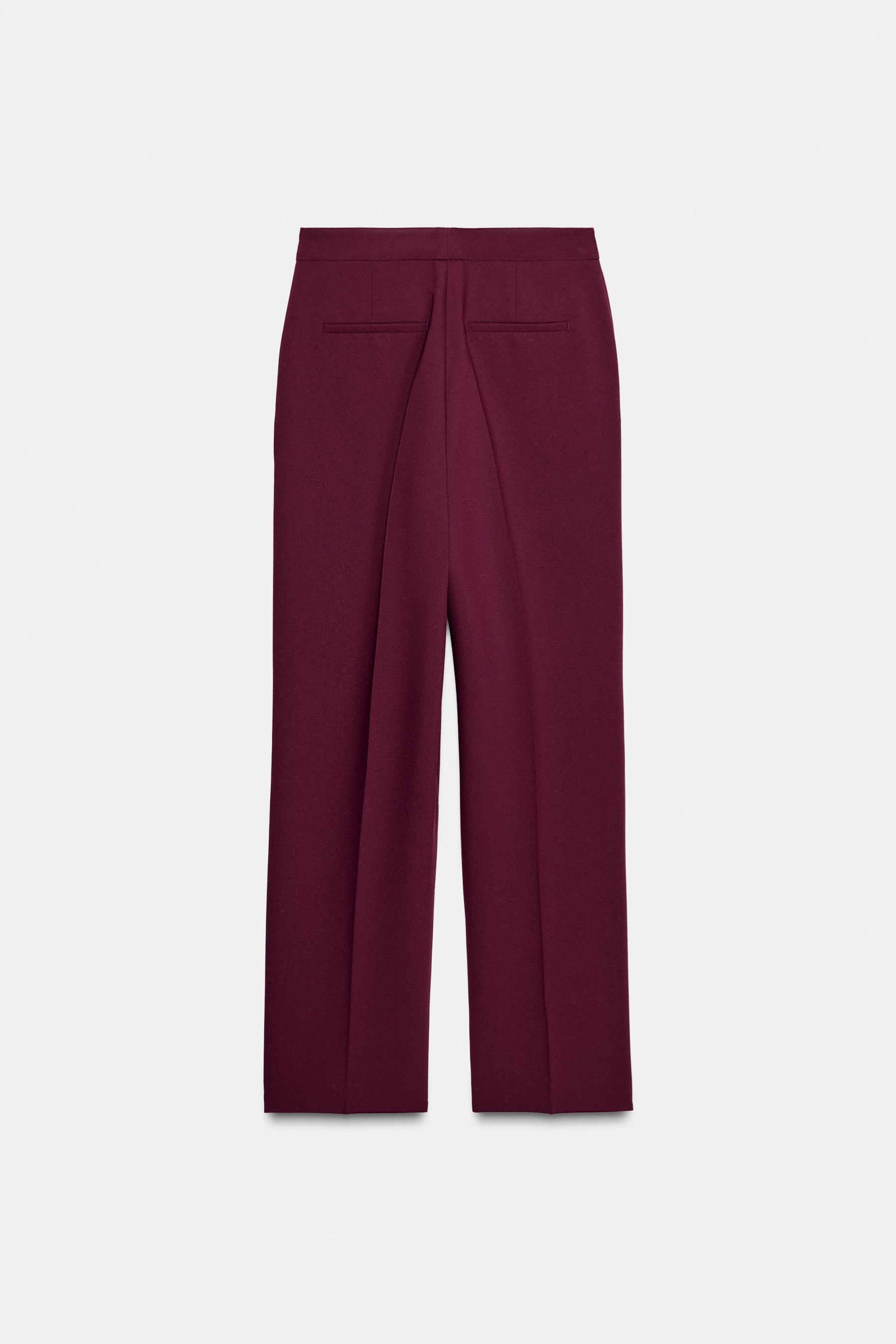 Straight high-waist trousers
