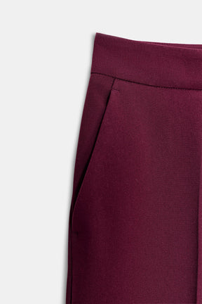 Straight high-waist trousers