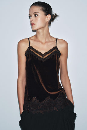 VELVET LACE CAMISOLE
