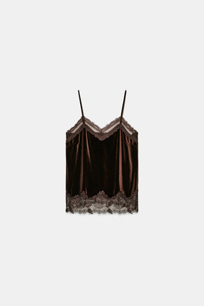 VELVET LACE CAMISOLE