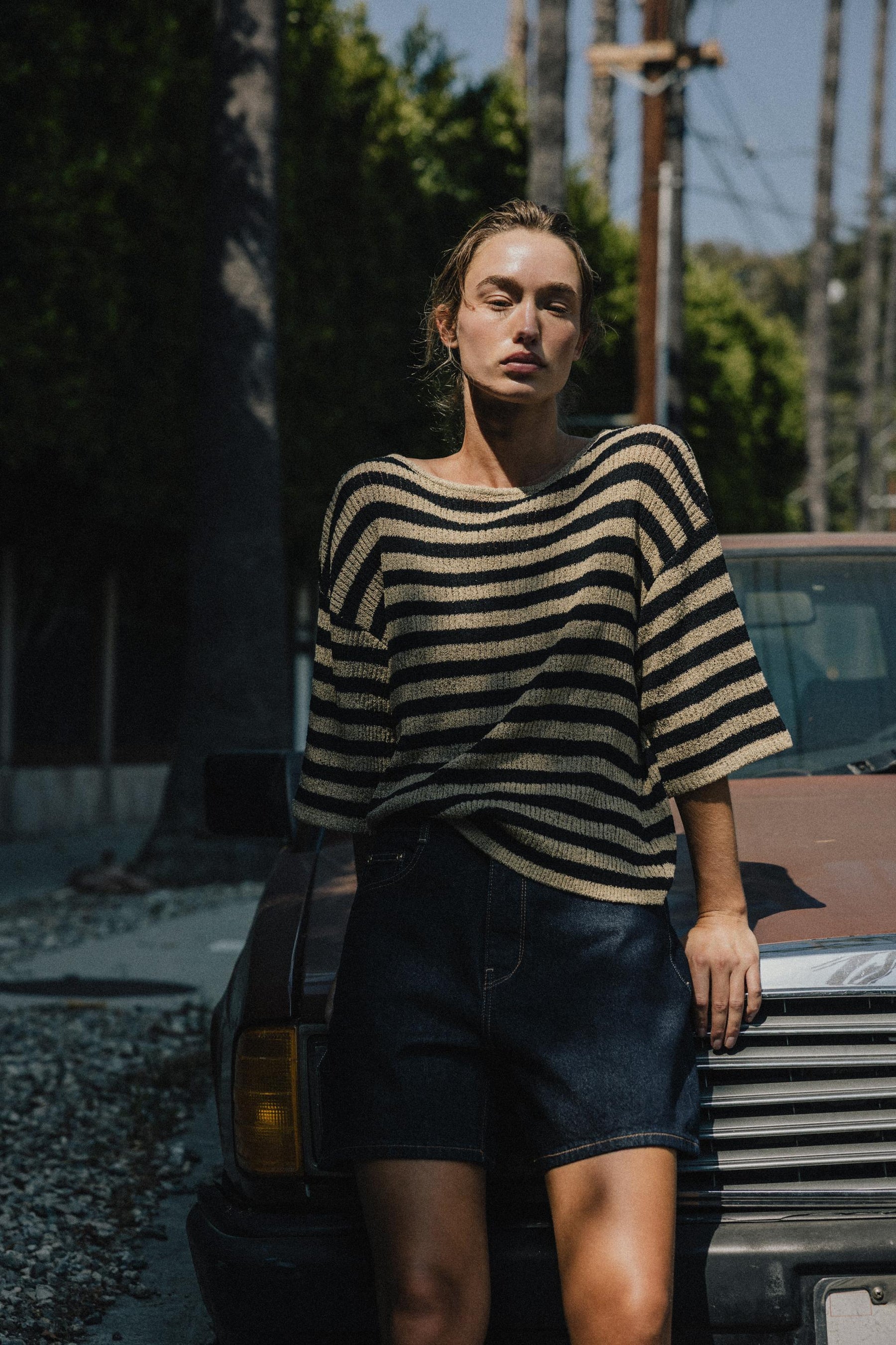 CUT KNIT CAPE JUMPER - Image 1