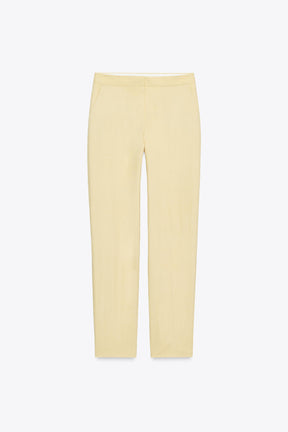 Textured Straight-Leg Trousers