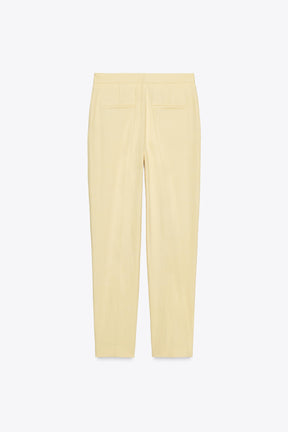 Textured Straight-Leg Trousers