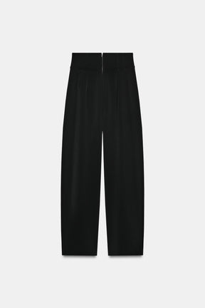 High-waist Trousers with Zip