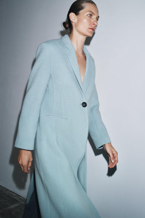 FITTED WOOL BLEND COAT ZW COLLECTION - Image 4