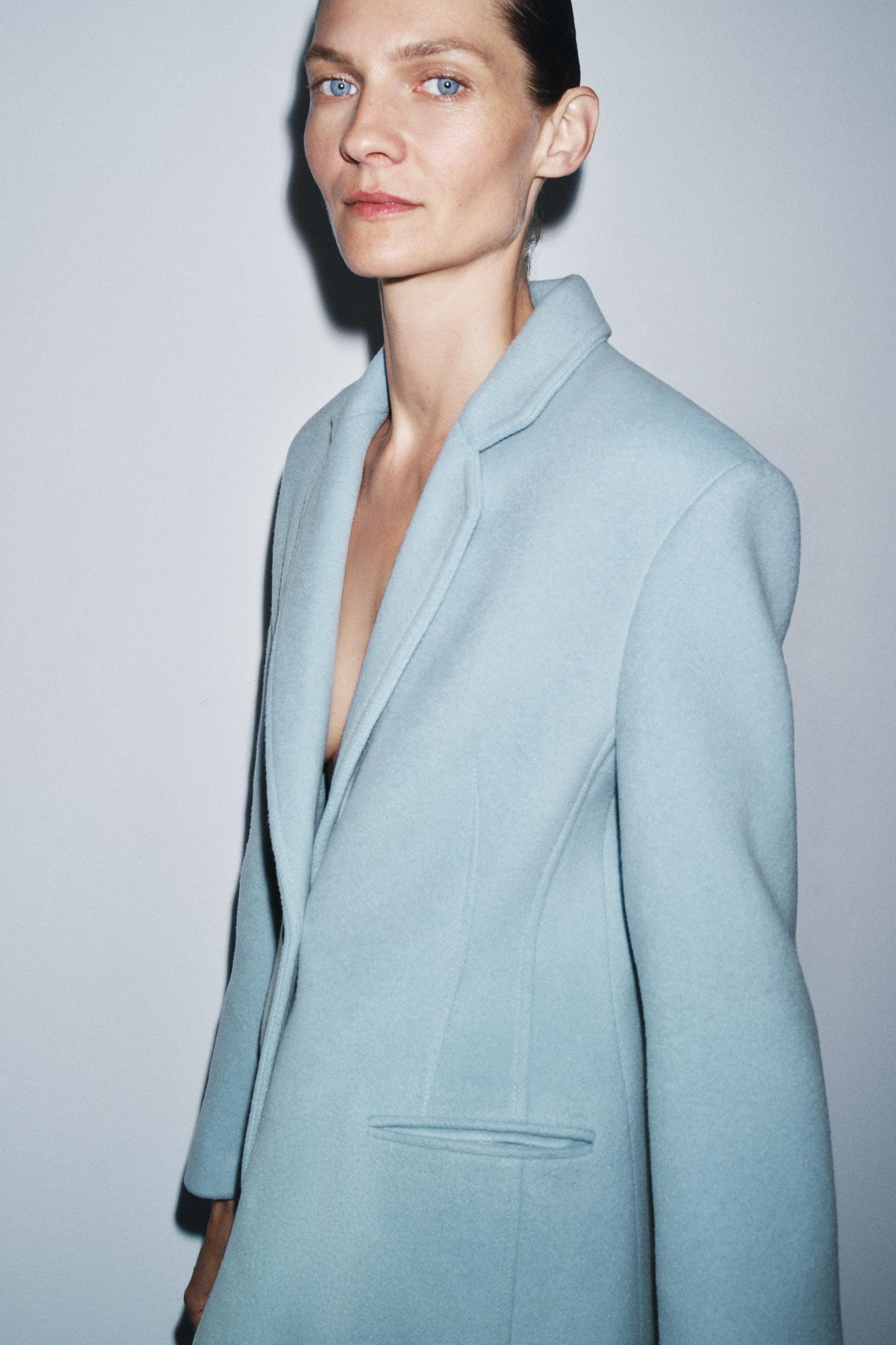 FITTED WOOL BLEND COAT ZW COLLECTION - Image 6