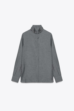 Flowing High Neck Shirt