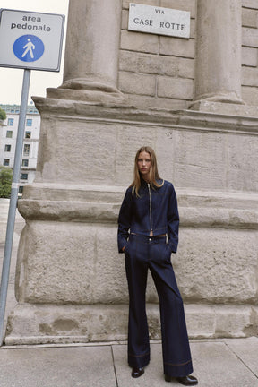 CONTRAST TOPSTITCHING JACKET - Image 1