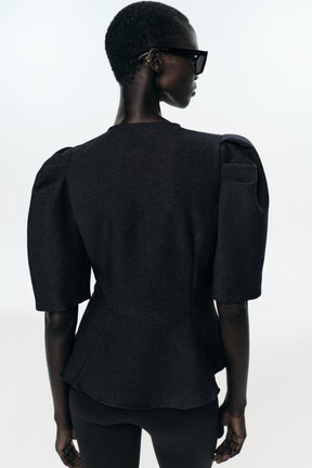 Puff Sleeve Peplum Top