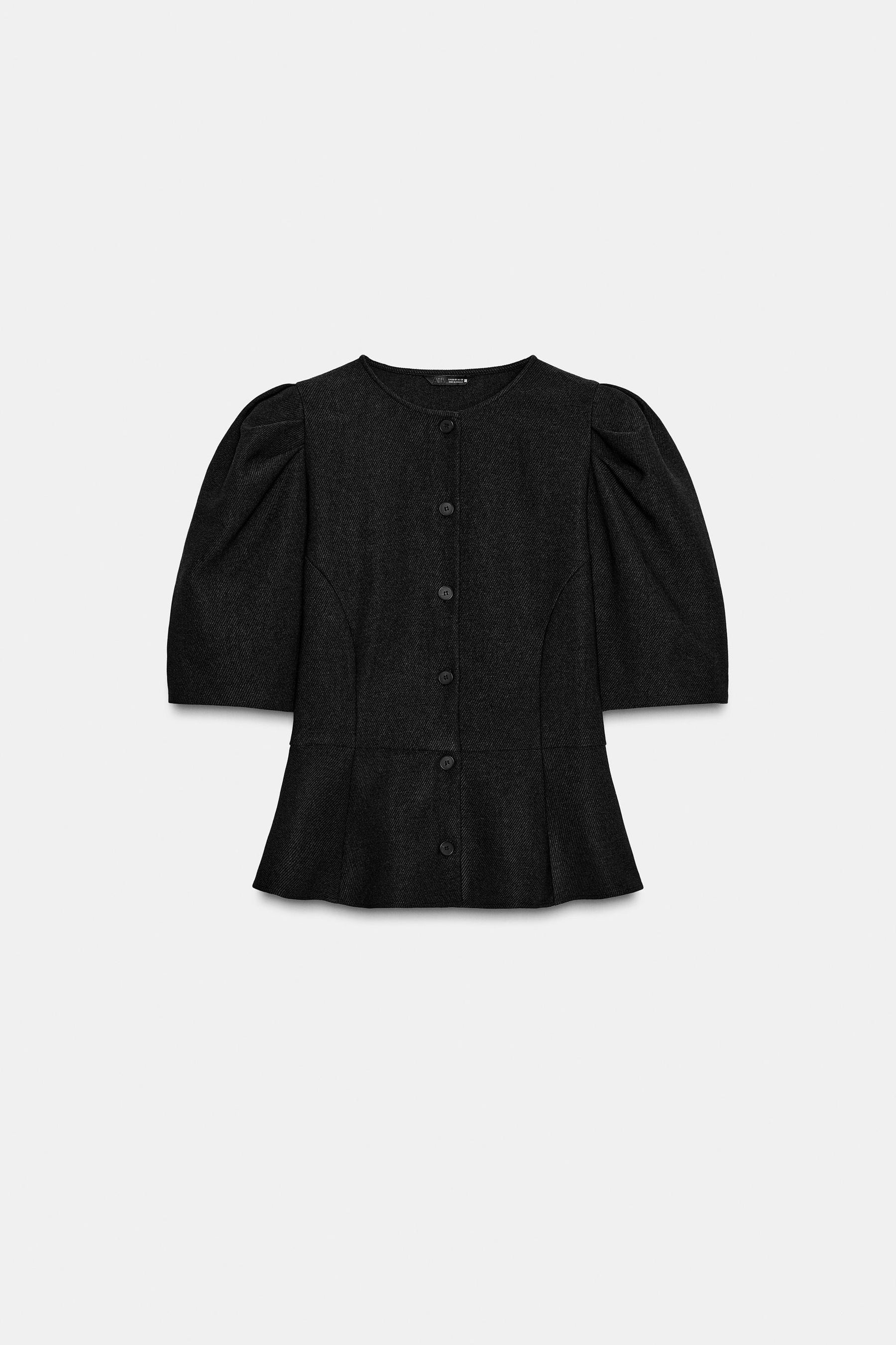 Puff Sleeve Peplum Top