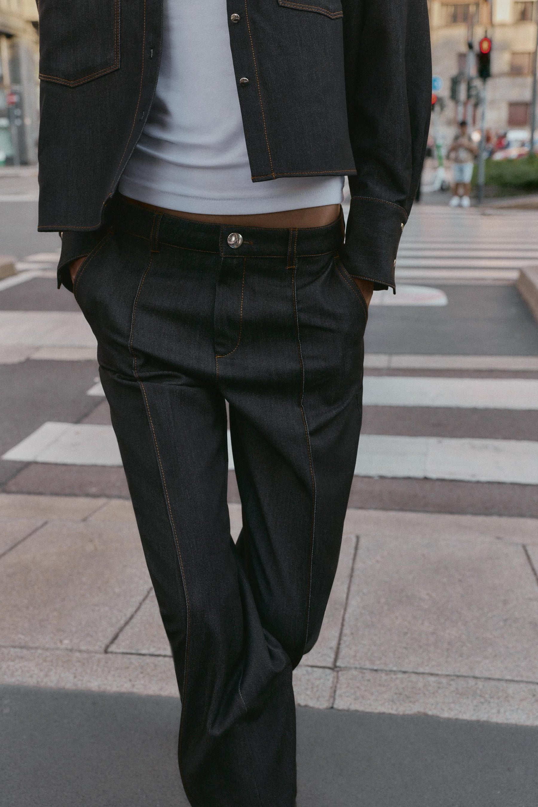 TOPSTITCH TROUSERS
