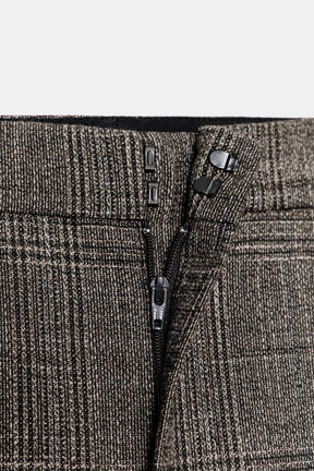 Checked Wool Balloon Trousers