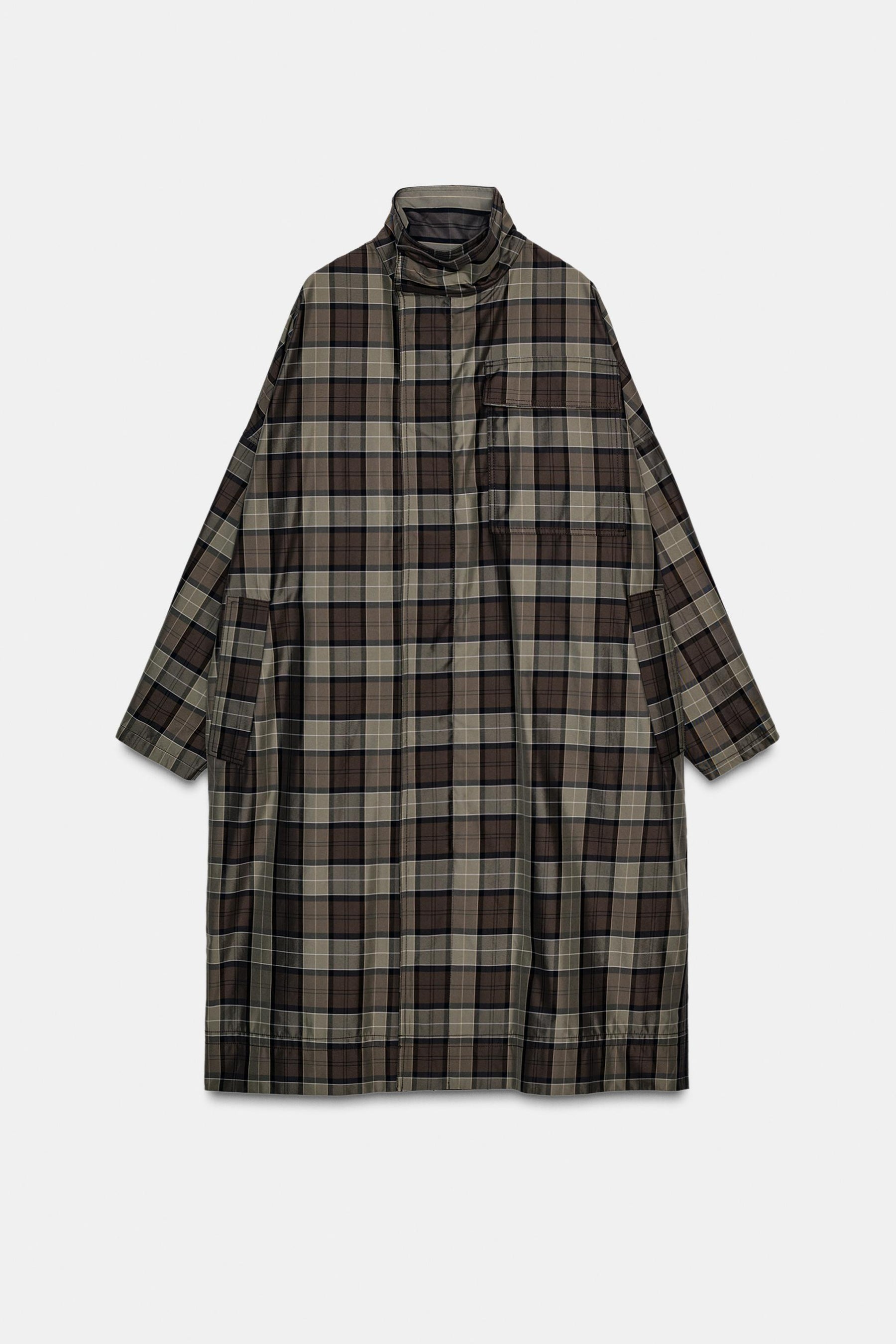 ZW COLLECTION LIMITED EDITION CHECKED TRENCH COAT - Image 7