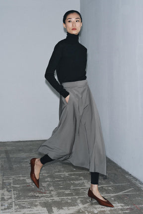 Wool Asymmetric Skirt