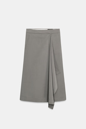 Wool Asymmetric Skirt