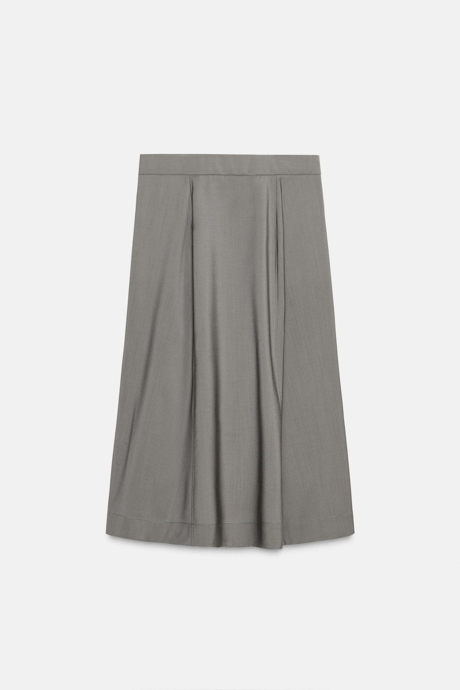 Wool Asymmetric Skirt