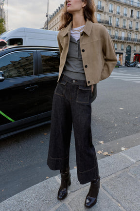 Mid-Waist Culottes with Pockets