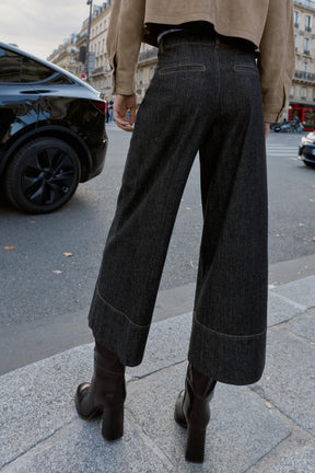 Mid-Waist Culottes with Pockets